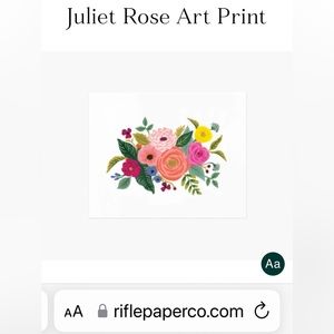 Rifle Paper Co. Juliet Rose Art Print.